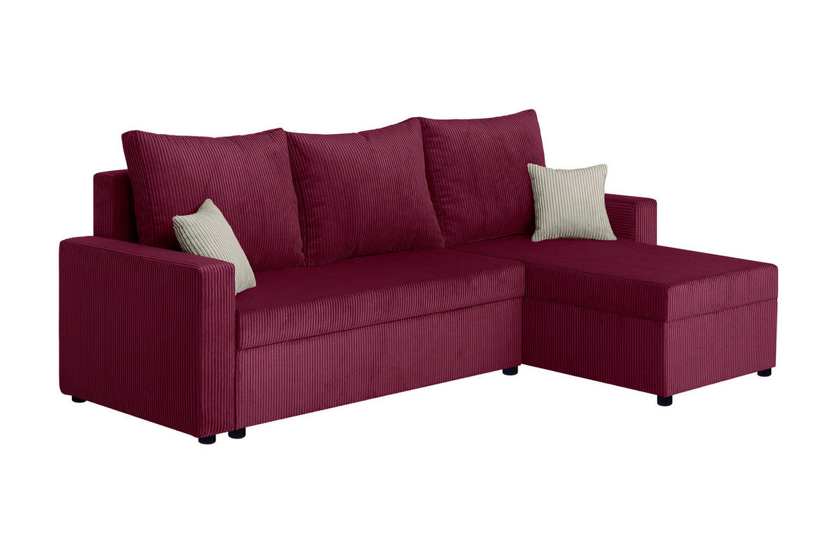 ECKSOFA Rot  - Rot, Design, Kunststoff/Textil (228/147cm) - P & B