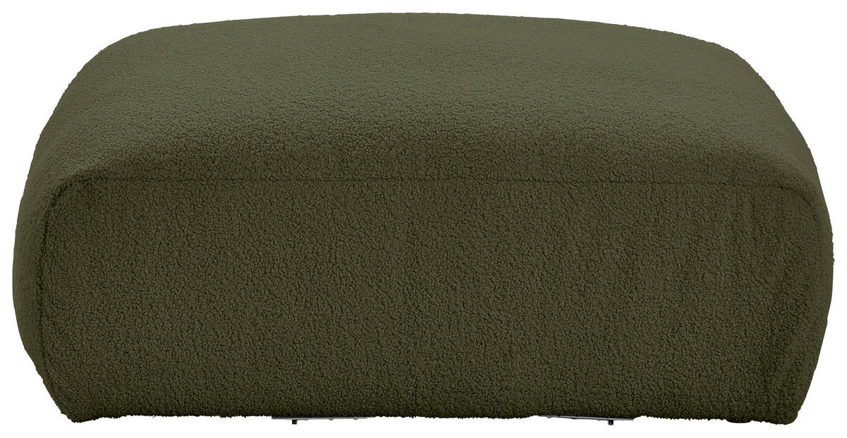 SOFAELEMENT in Flachgewebe, Teddystoff Olivgrün  - Olivgrün, Trend, Textil (82/45/122cm) - Livetastic