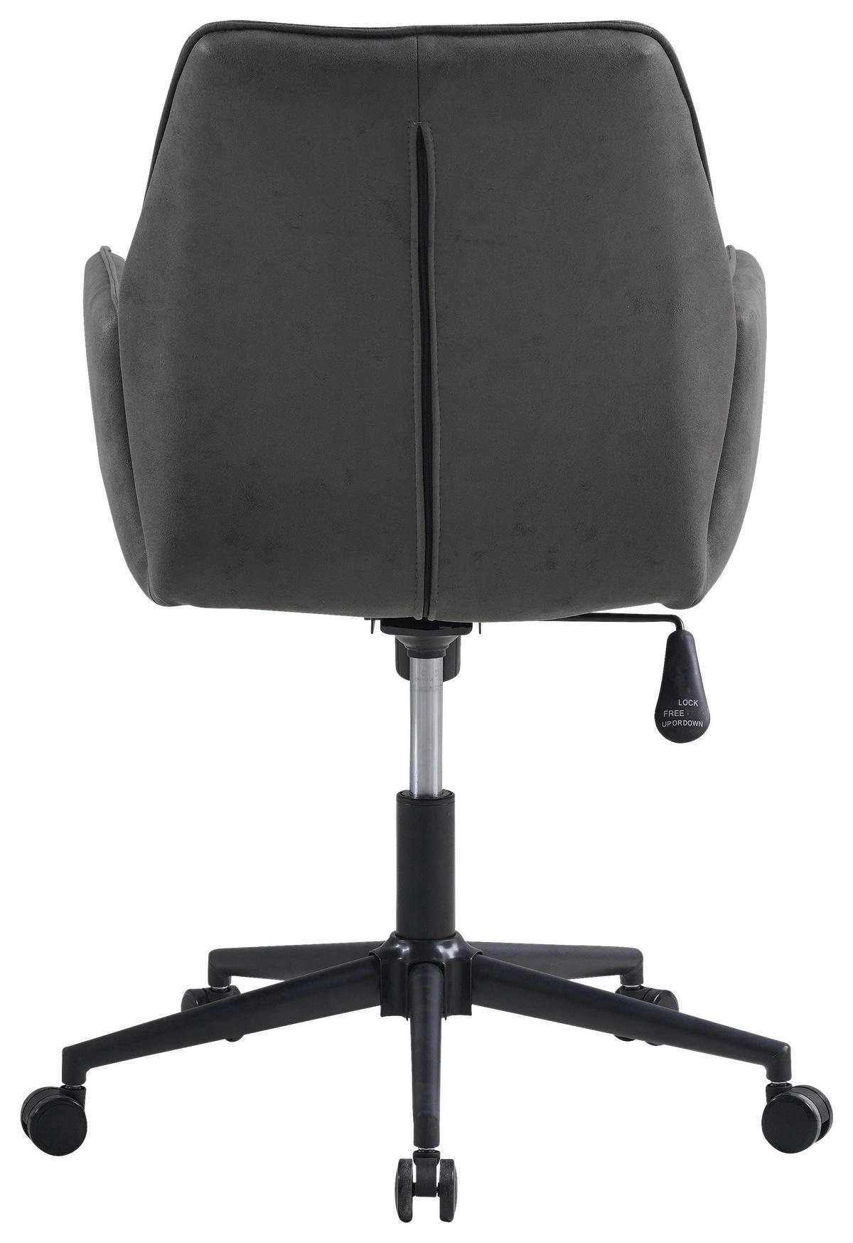 DREHSTUHL Mikrofaser Anthrazit  - Anthrazit/Schwarz, KONVENTIONELL, Textil/Metall (57/87/52cm) - MID.YOU