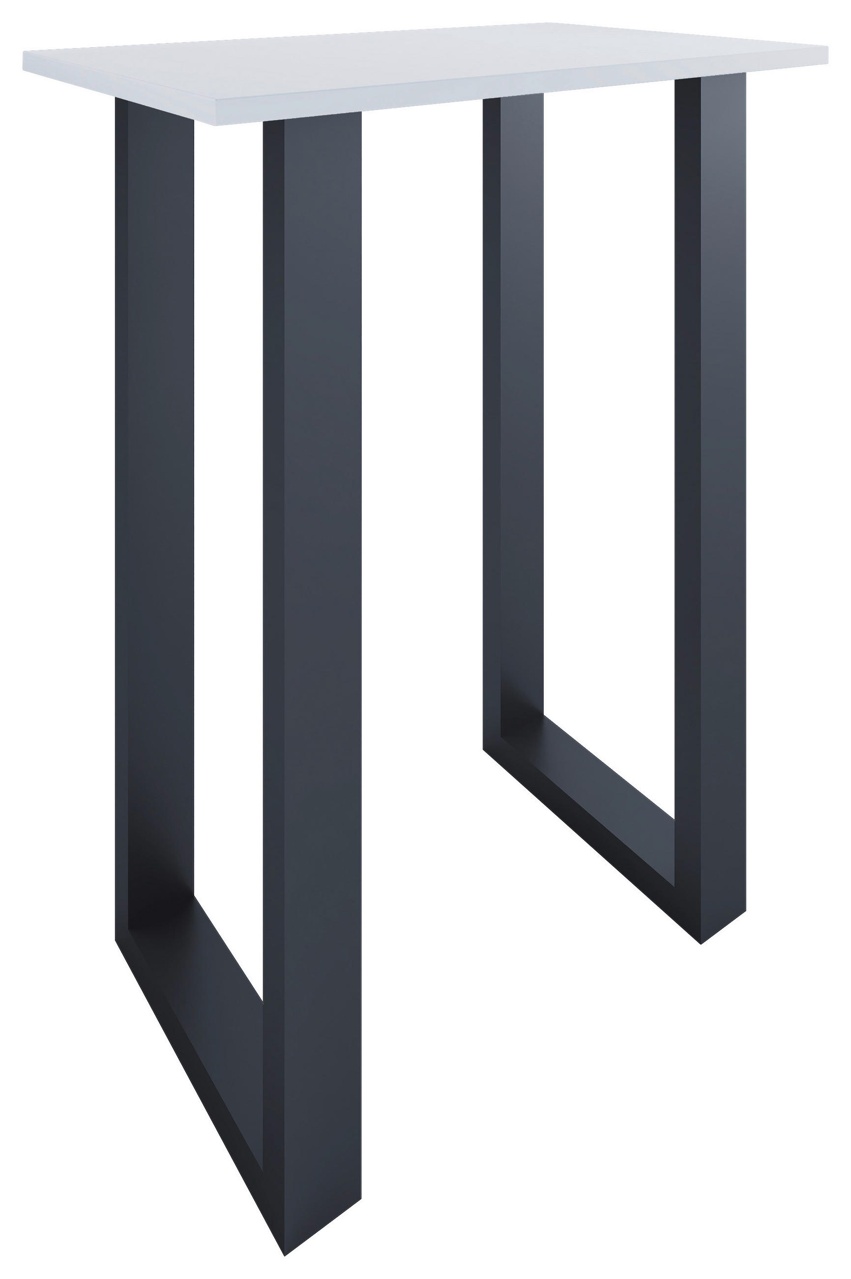 BARTISCH in Metall, Holzwerkstoff 80/102/50 cm   - Schwarz/Weiß, KONVENTIONELL, Holzwerkstoff/Metall (80/102/50cm)