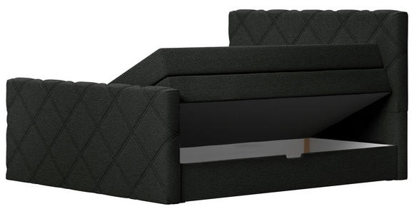 BOXSPRINGBETT 160/200 cm  in Schwarz  - Schwarz, KONVENTIONELL, Textil (160/200cm) - Esposa