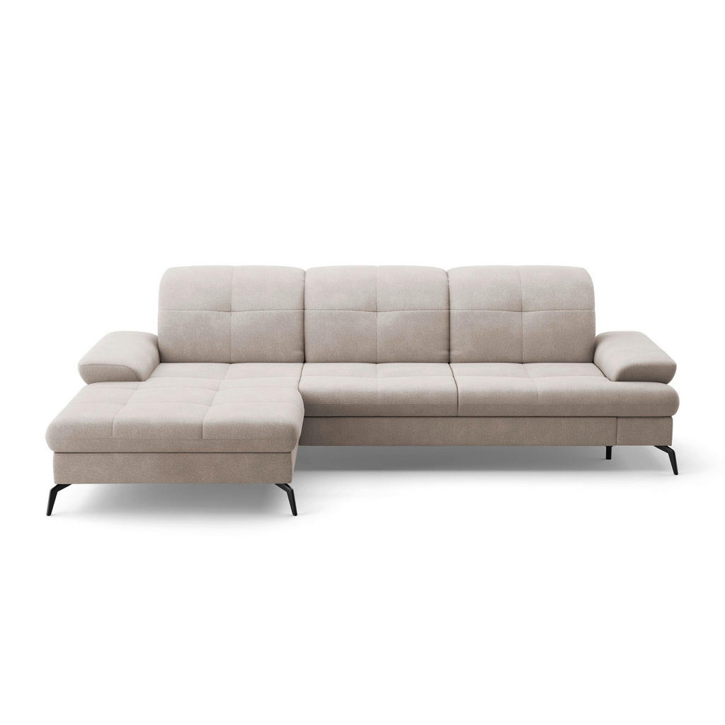 Thumbnail - Sit & More Ecksofa, Greige, Textil, 4,5-Sitzer, Ottomane links, L-Form, 279x185 cm, Goldenes M, Oeko-Tex® Standard 100, ...