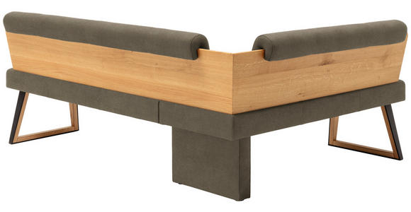 ECKBANK 235/165 cm  in Schlammfarben, Wildeiche  - Wildeiche/Schlammfarben, Design, Holz/Textil (235/165cm) - Venda