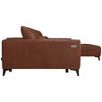 ECKSOFA  in Chenille Rostfarben  279/222 cm  - Rostfarben/Schwarz, KONVENTIONELL, Kunststoff/Textil (279/222cm) - Hom`in
