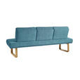 SITZBANK 209/92/78 cm  in Hellblau  - Eichefarben/Hellblau, Design, Holz/Textil (209/92/78cm) - Dieter Knoll