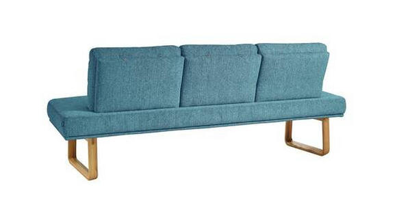 SITZBANK 209/92/78 cm  in Hellblau  - Eichefarben/Hellblau, Design, Holz/Textil (209/92/78cm) - Dieter Knoll