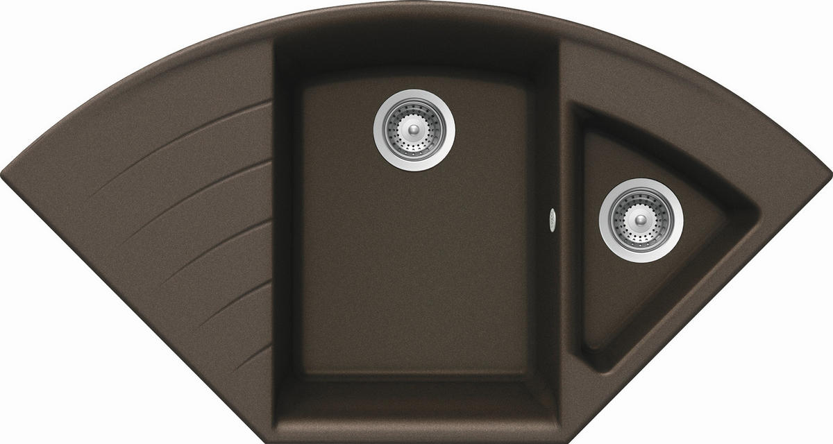 SPÜLE LOTC150UBRO  - Bronzefarben, Basics, Stein (108,2/57,5cm) - Schock