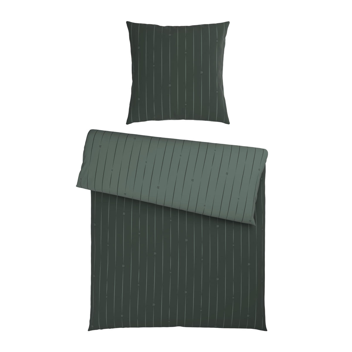 WENDEBETTWÄSCHE STRIPES DK Flanell 135/200 cm  - Grün, Design, Textil (135/200cm) - Dieter Knoll