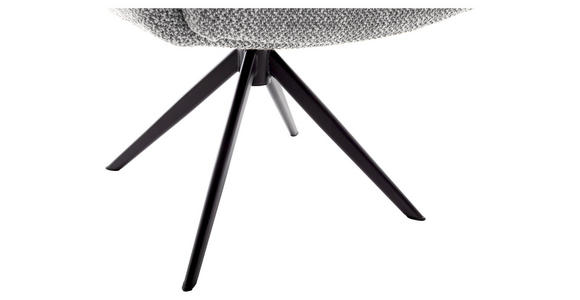 ARMLEHNSTUHL  Stoffauswahl, Typenauswahl, Sitzfläche 360° drehbar Webstoff  - Schwarz/Grau, Design, Textil/Metall (66/95/74cm) - Novel