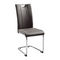 SCHWINGSTUHL in Metall, Textil Chromfarben, Dunkelgrau - Chromfarben/Dunkelgrau, Design, Textil/Metall (43/99/58cm) - Ti`me