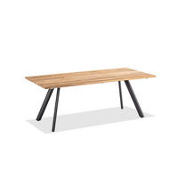 GARTENTISCH 180/95/76 cm  - Anthrazit/Teakfarben, Design, Holz/Metall (180/95/76cm)
