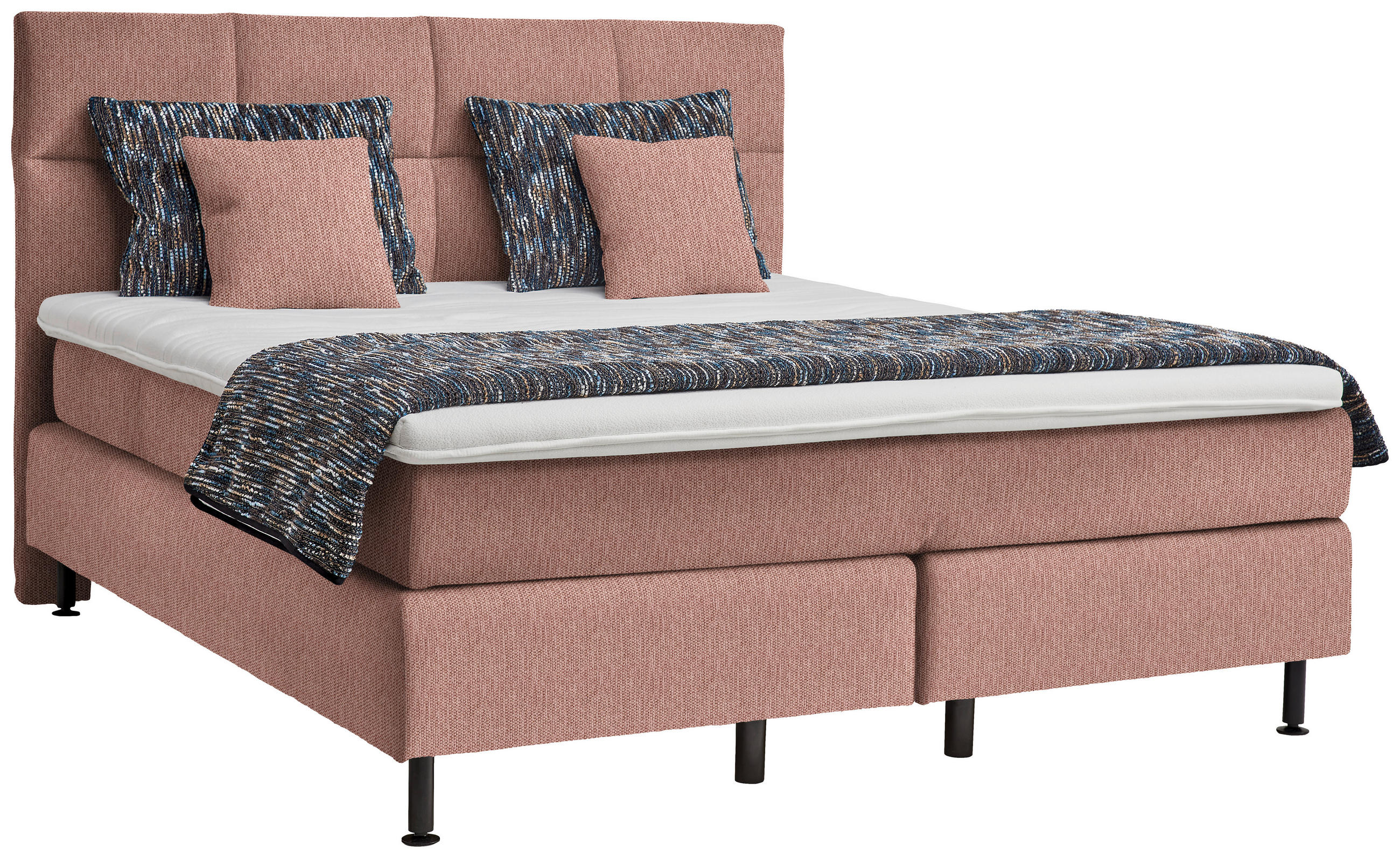 BOXSPRINGBETT 180/200 cm  in Rostfarben  - Rostfarben/Schwarz, Design, Kunststoff/Textil (180/200cm) - Beldomo - Sleep