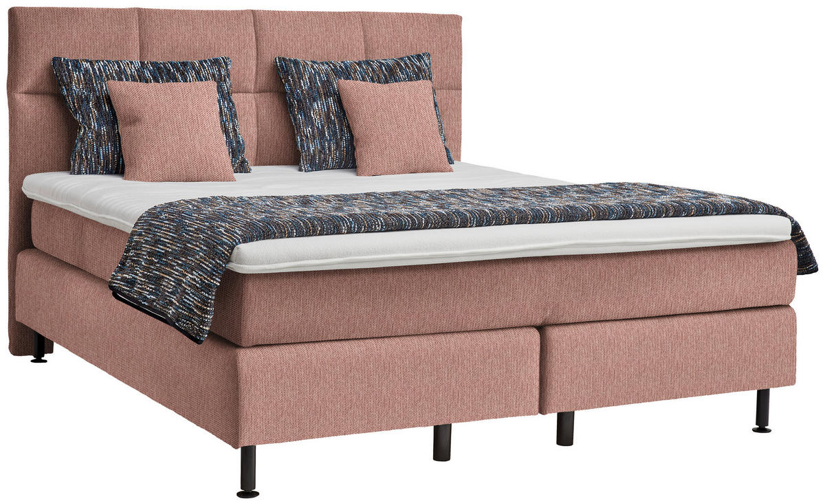 BOXSPRINGBETT 160/200 cm  in Rostfarben  - Rostfarben/Schwarz, Design, Kunststoff/Textil (160/200cm) - Beldomo - Sleep