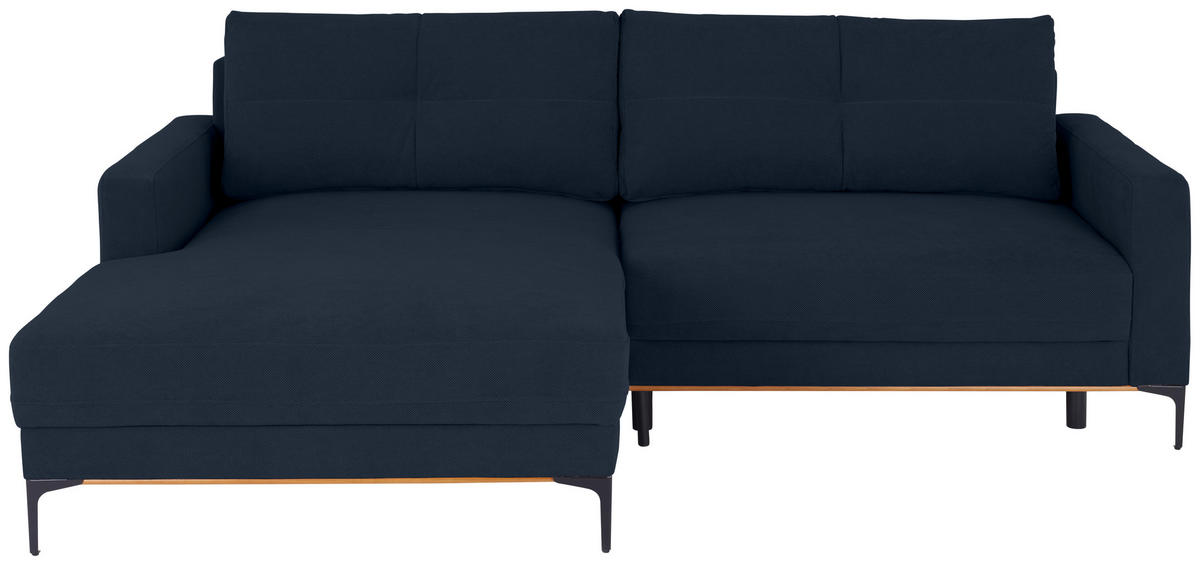 ECKSOFA Royalblau  - Royalblau/Schwarz, MODERN, Textil/Metall (162/238cm) - Ondega