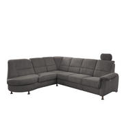 ECKSOFA Graubraun Chenille  - Chromfarben/Graubraun, MODERN, Textil/Metall (236/275cm) - Livetastic