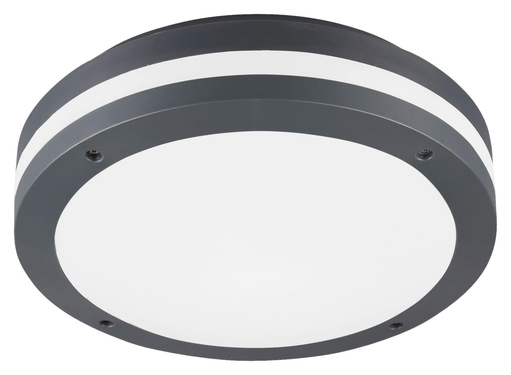 AUßENDECKENLEUCHTE 30/9 cm   - Anthrazit, Design, Kunststoff (30/9cm)