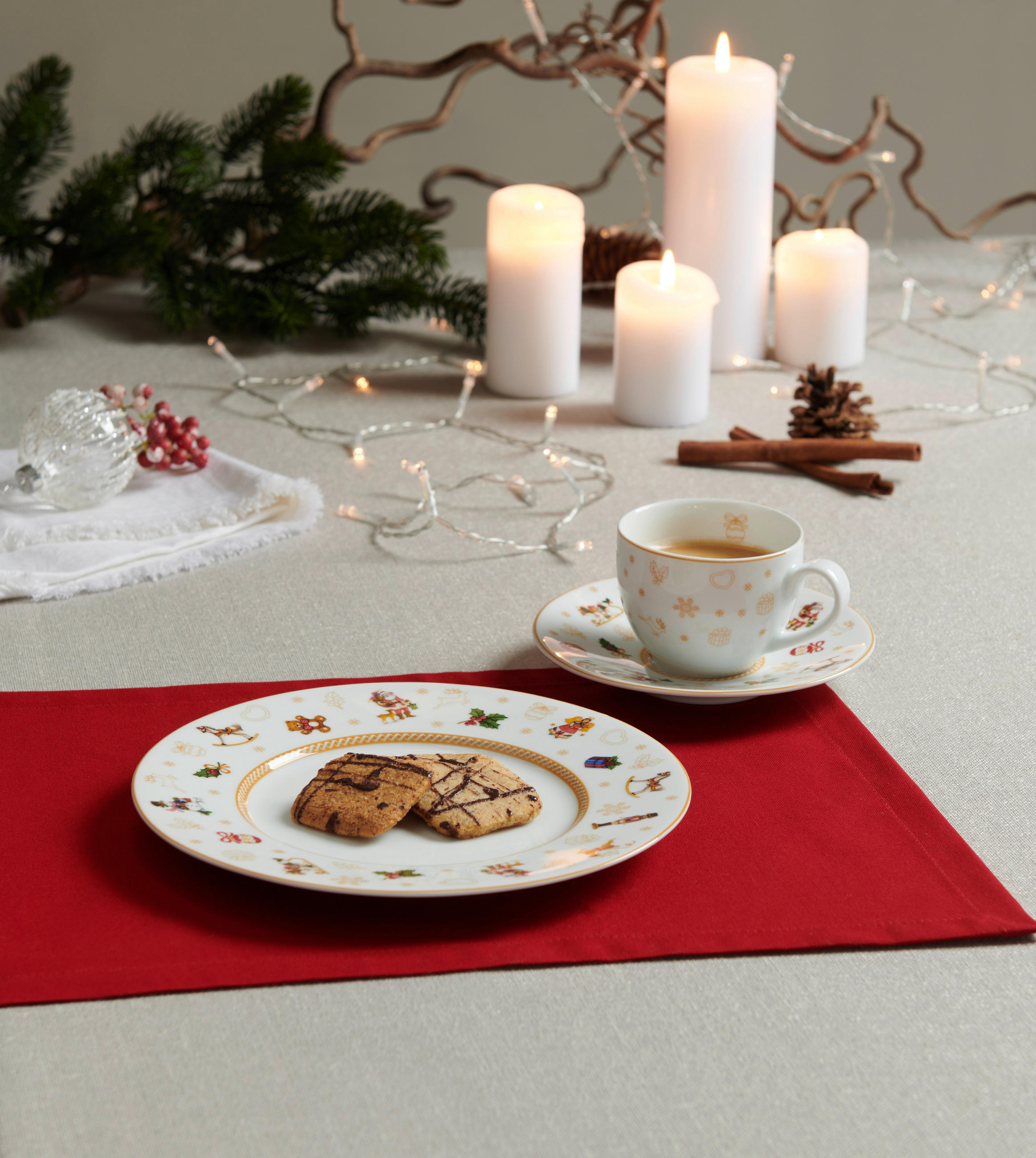 KAVNI SERVIS  CHRISTMAS TOYS  18-delni      - bela, Konvencionalno, keramika - X-Mas
