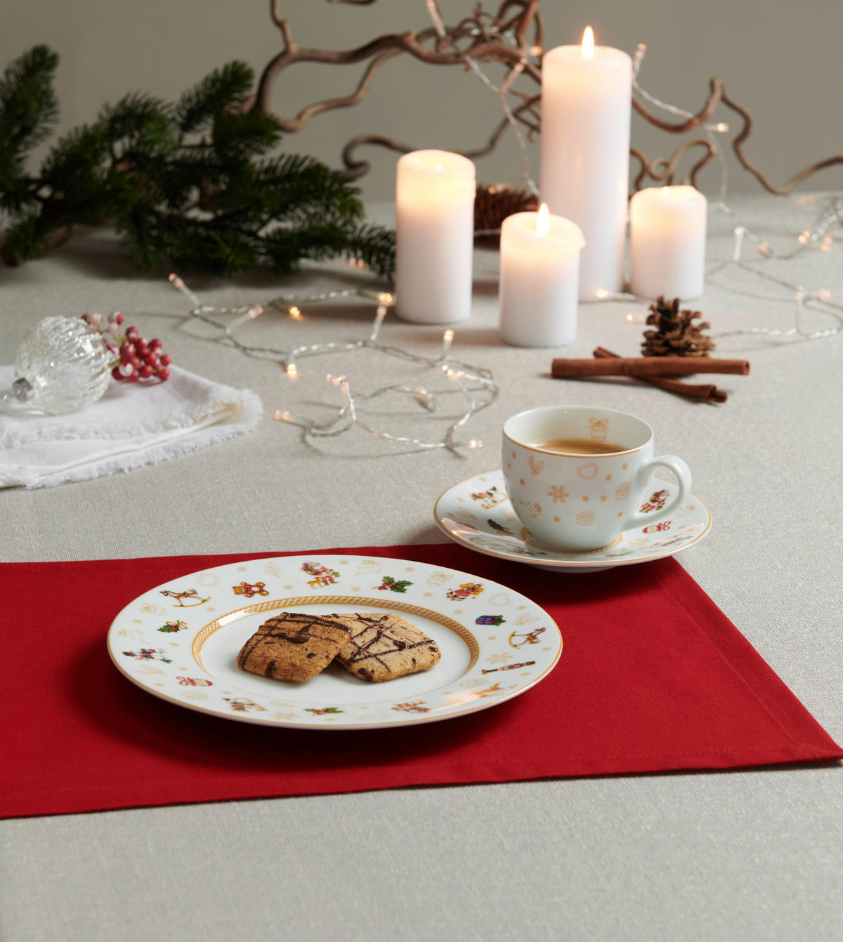 KAFFEESERVICE Weiß CHRISTMAS TOYS 18-teilig  - Weiß, KONVENTIONELL, Keramik - X-Mas
