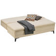 BOXSPRINGSOFA Cord Beige  - Beige/Schwarz, Design, Textil/Metall (200/100/108cm) - Novel