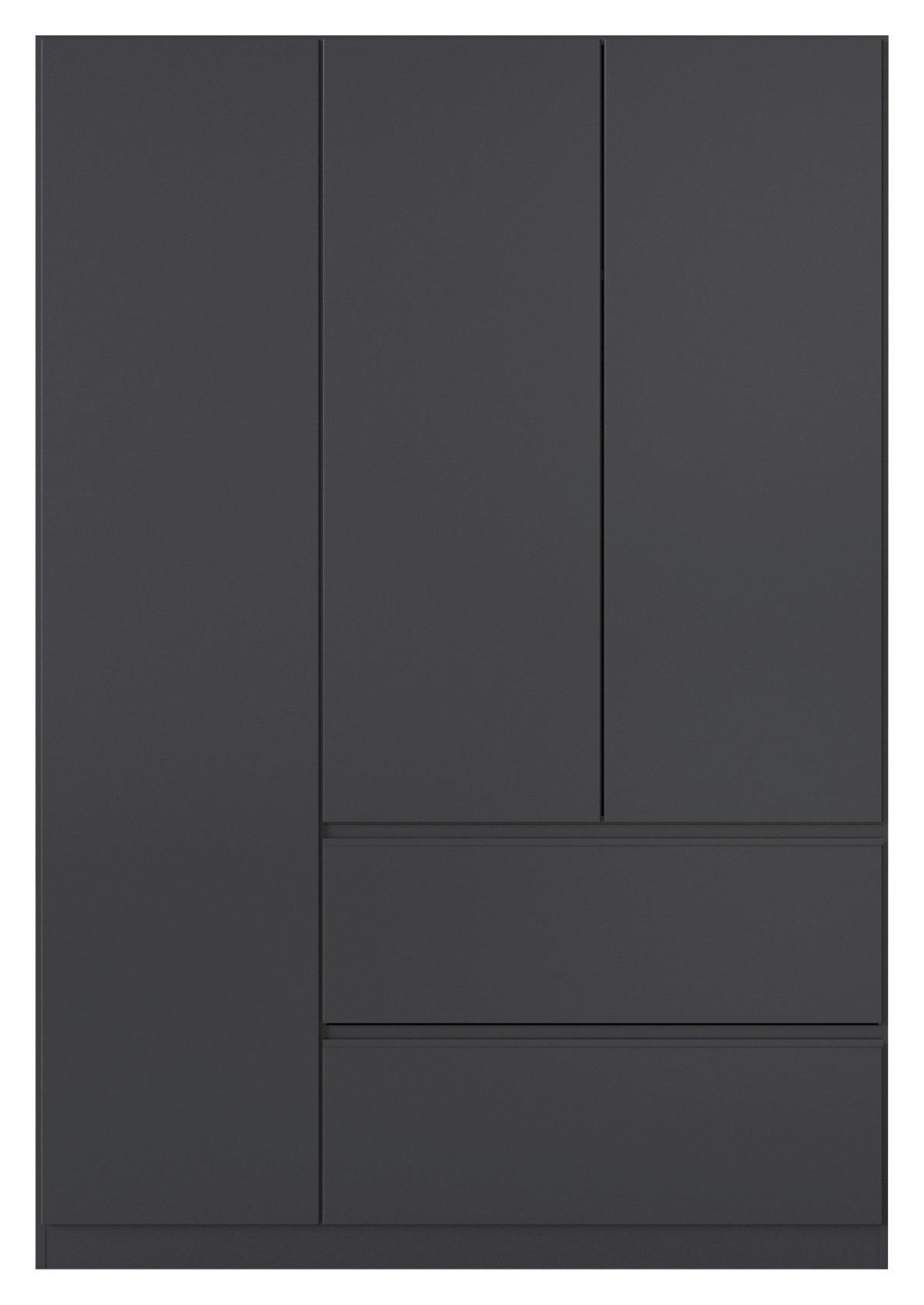 DREHTÜRENSCHRANK in Grau  - Grau, Modern, Holzwerkstoff (136/197/54cm) - Rauch Möbel