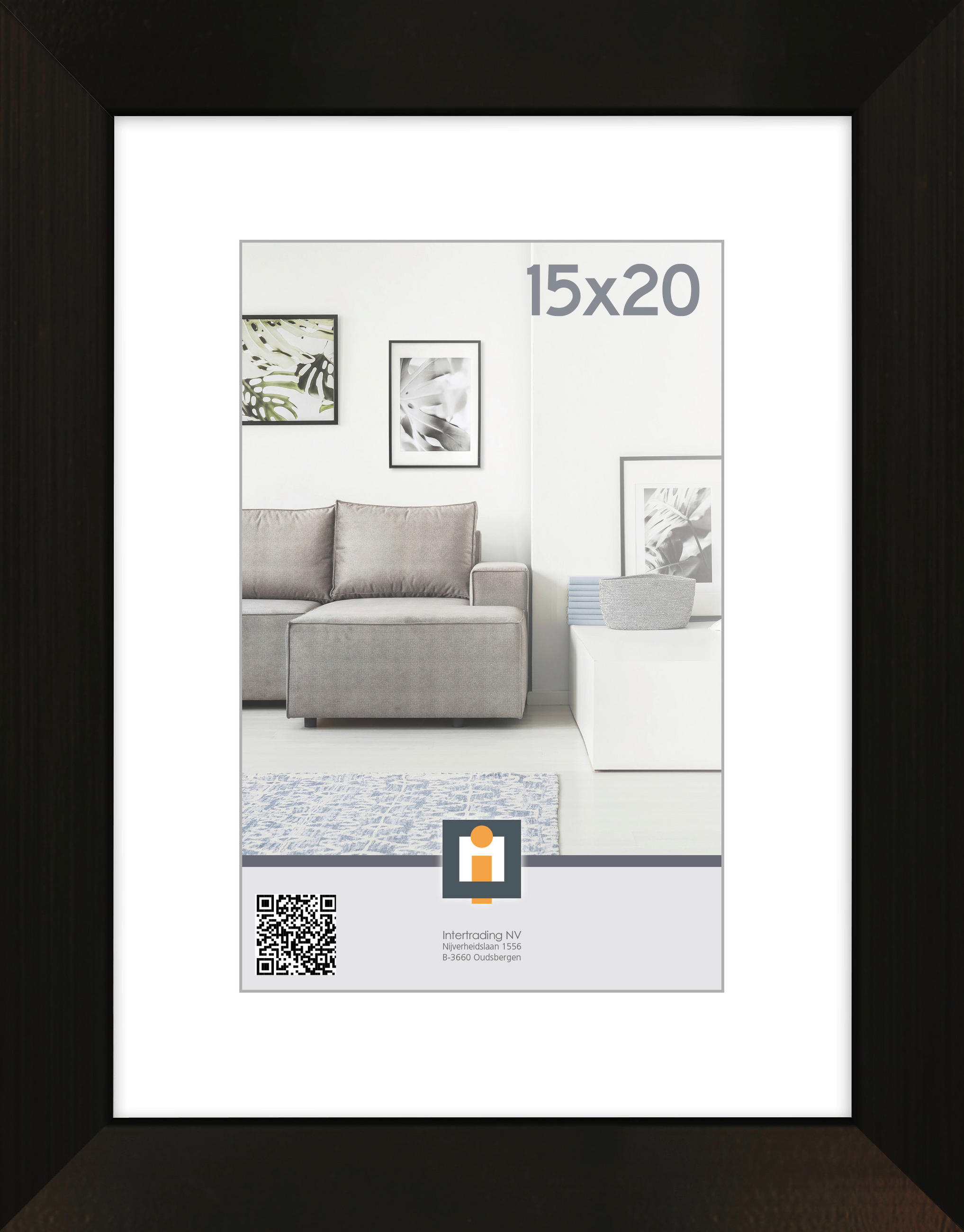 OKVIR ZA SLIKE      18/23/1,5 cm    - črna, Basics, umetna masa/steklo (18/23/1,5cm)
