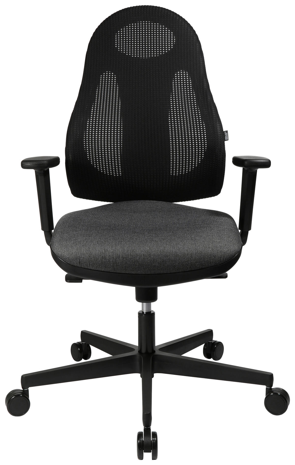 DREHSTUHL  in Webstoff, Netz Schwarz  - Schwarz, Design, Kunststoff/Textil (48/108-122/48cm) - Dieter Knoll