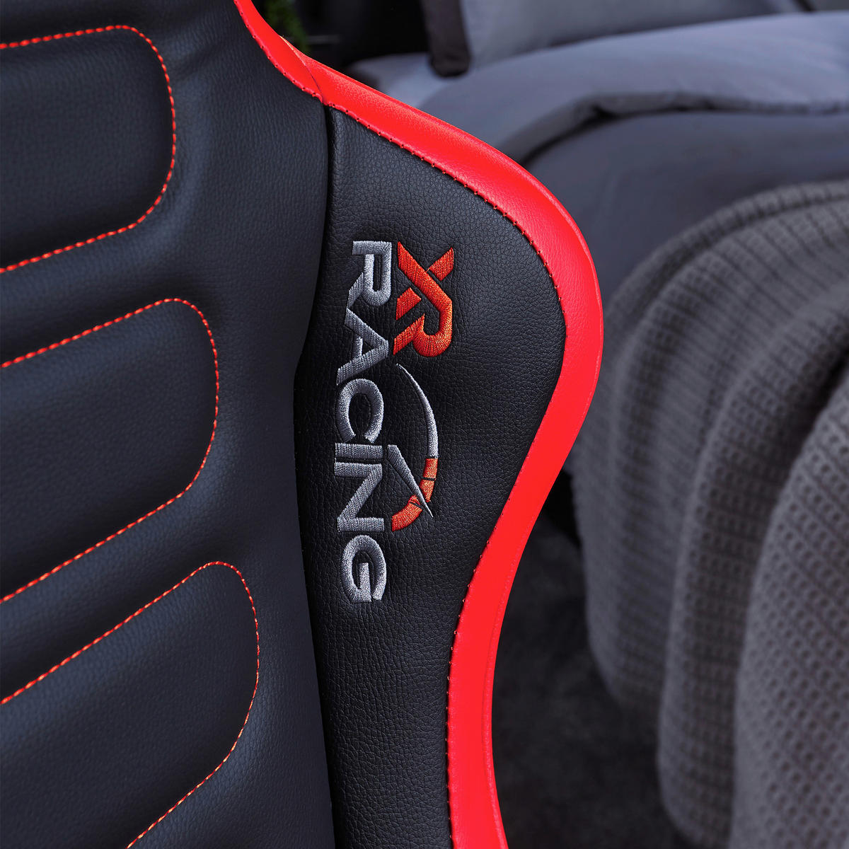 GAMINGSTUHL Rot, Schwarz Metall, Kunststoff, Leder   - Rot/Schwarz, MODERN, Leder/Kunststoff (63/53/83cm) - X Rocker