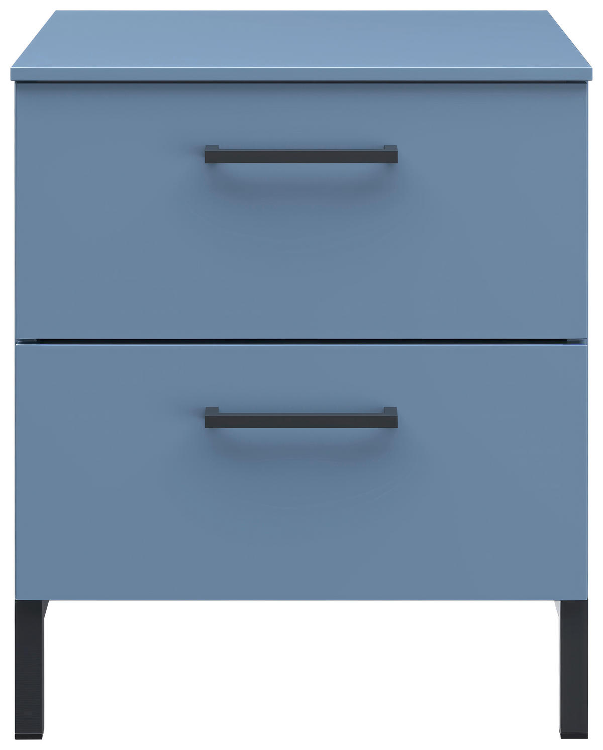 NACHTSCHRANK 42/51/41 cm  - Blau/Schwarz, Design, Holzwerkstoff/Metall (42/51/41cm) - Novel