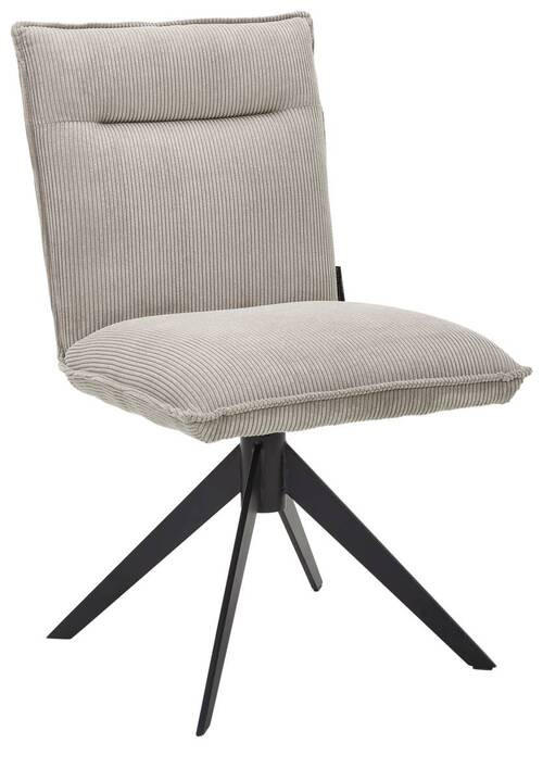 STUHL - Ecru/Schwarz, Design, Textil/Metall (47/87/62cm) - Johann Jakob