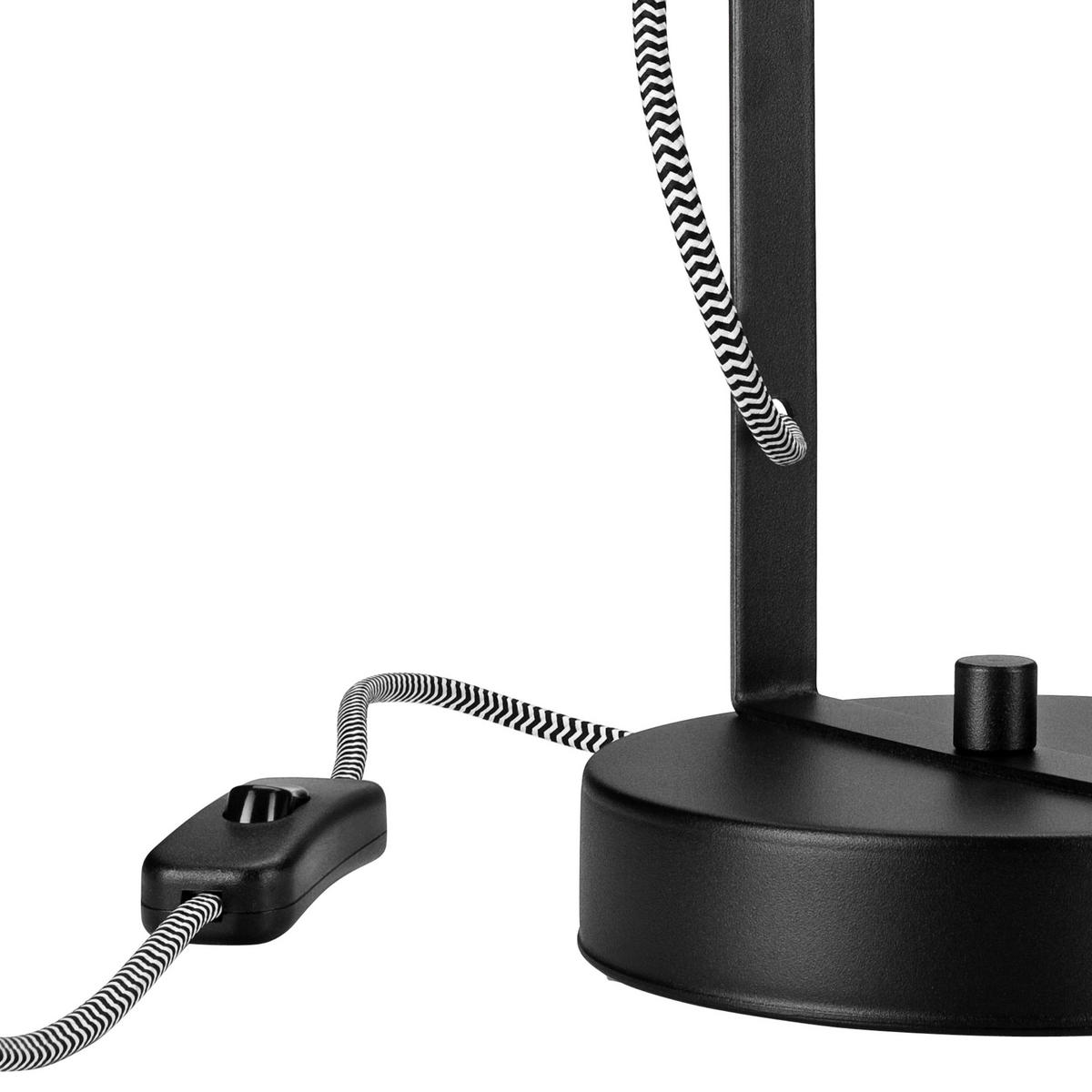 SCHREIBTISCHLEUCHTE   - Schwarz/Weiß, Design, Metall (34/14/14cm)