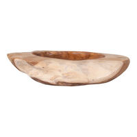 OBSTSCHALE    - Teakfarben, Design, Holz (40/12/40cm)
