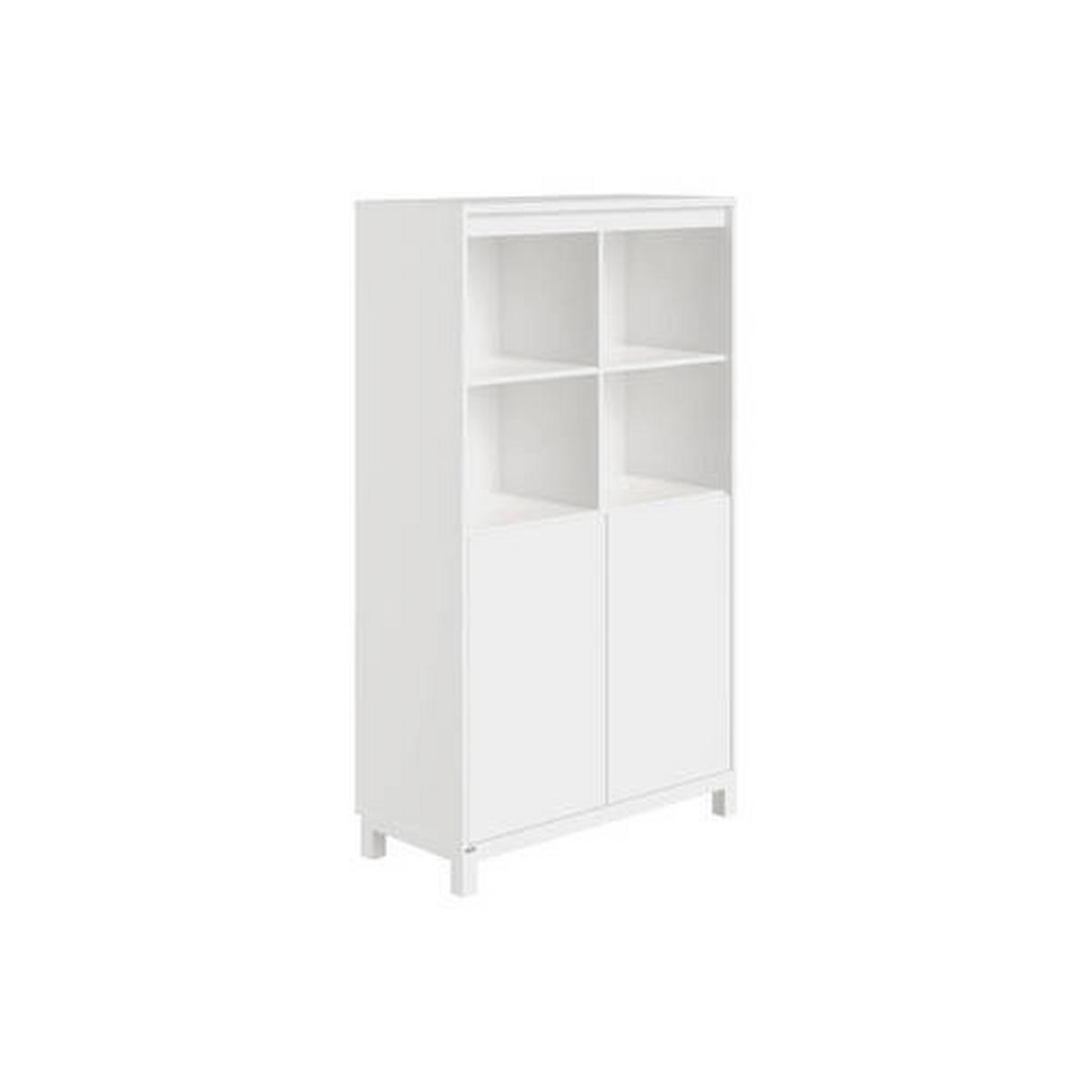 BABYREGAL Olli Standregal 2 Türen unten Weiß  - Weiß, Basics, Holzwerkstoff (94,8/159,9/40,1cm) - Paidi
