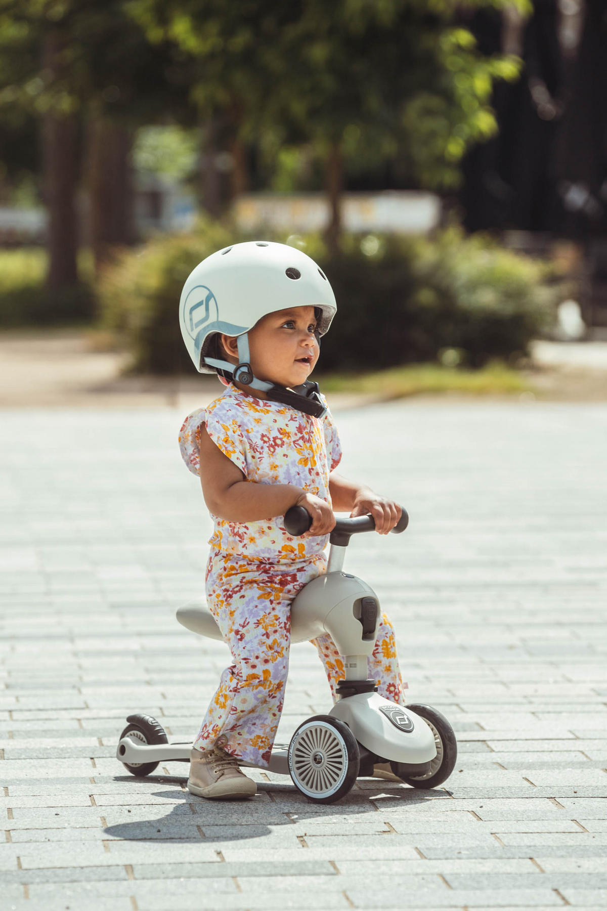 LAUFRAD/KINDERSCOOTER 2in1 Highwaykick 1  - Hellgrau, Trend, Kunststoff/Metall (24/37/55cm) - Scoot and Ride