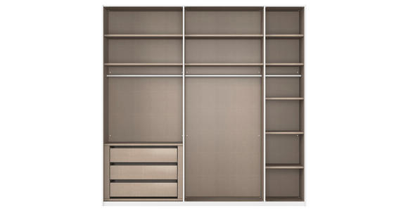 SCHWEBETÜRENSCHRANK 226/223/68 cm 2-türig Weiß, Eiche Artisan  - Eichefarben/Weiß, Design, Glas/Holzwerkstoff (226/223/68cm) - Xora