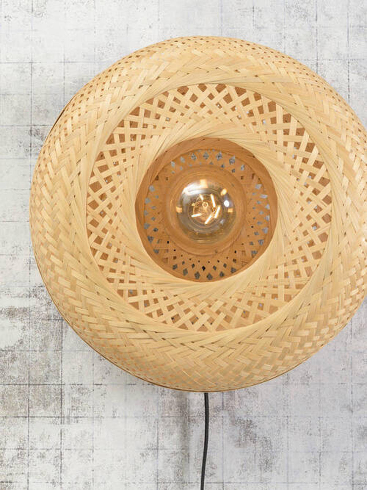 VÄGGLAMPA GOOD&MOJO 15/40/40 cm   - svart/naturfärgad, Trend, trä (15/40/40cm) - Good & Mojo