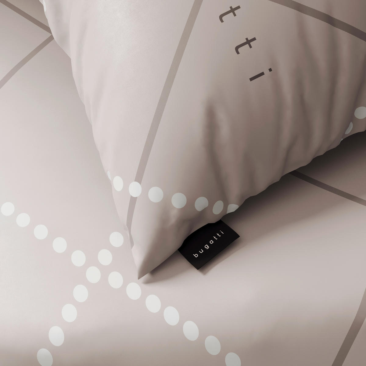 BETTWÄSCHE 2-teilig Flanell, Makosatin 140/200 cm  - Beige, Basics, Textil (140/200cm) - Bugatti