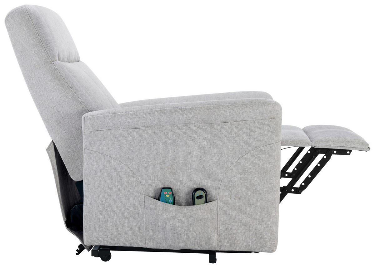 MASSAGESESSEL Mikrofaser Greige    - Greige/Schwarz, KONVENTIONELL, Kunststoff/Textil (72/102/86cm) - MID.YOU