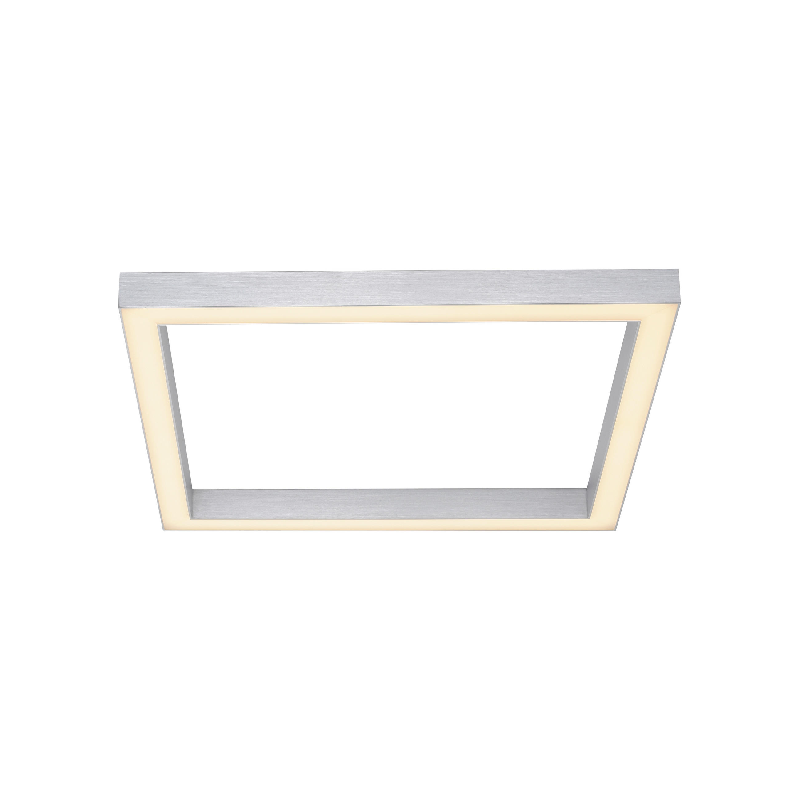 LED-DECKENLEUCHTE 55/55/3,9 cm   - Alufarben, Design, Kunststoff/Metall (55/55/3,9cm) - Neuhaus PURE