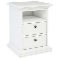 SÄNGBORD i vit  - vit/mässingsfärgad, Design, metall/trämaterial (43,6/58,8/40cm) - Best Price