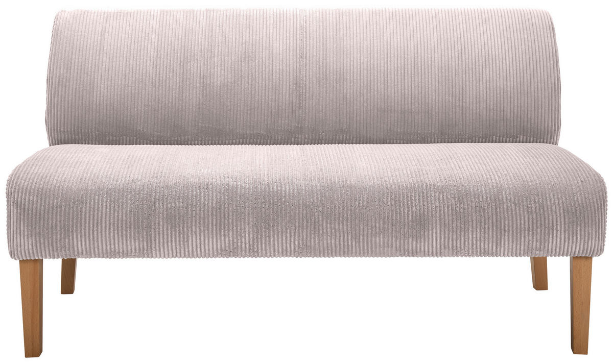SITZBANK in Holz, Textil Altrosa  - Buchefarben/Altrosa, Konventionell, Holz/Textil (163/88/75cm) - home24