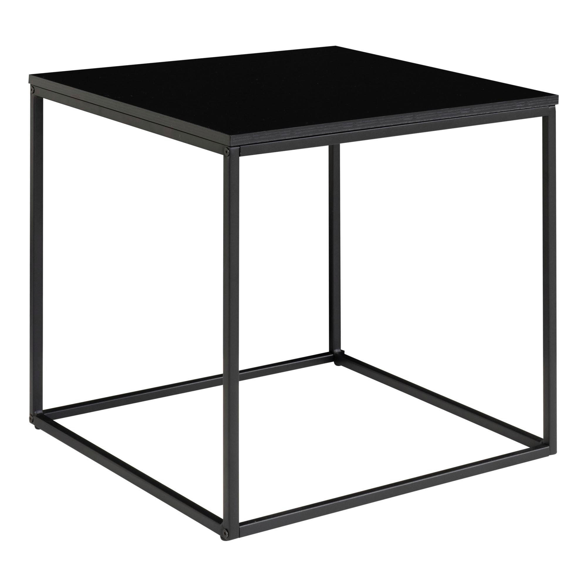 BEISTELLTISCH in Holzwerkstoff 45/45/45 cm  - Schwarz, Basics, Holzwerkstoff/Metall (45/45/45cm)