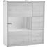 HÄNGEVITRINE Eiche furniert, massiv Eichefarben - Eichefarben/Nickelfarben, KONVENTIONELL, Glas/Holz (95,6/106,8/38cm) - Voleo