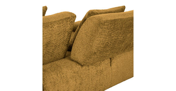 SCHLAFSOFA in Chenille Senfgelb - Senfgelb/Schwarz, KONVENTIONELL, Kunststoff/Textil (235-255/80/116-138cm) - Carryhome