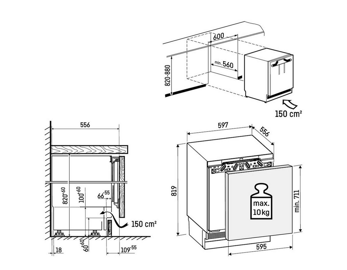 EINBAUGEFRIERSCHRANK SUFd 3603  - Weiß, Basics, Metall (59,7/82/55,6cm) - Liebherr