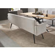SITZBANK 216/86/68 cm Cord Hellgrau Metall  - Hellgrau/Schwarz, Design, Textil/Metall (216/86/68cm) - Dieter Knoll
