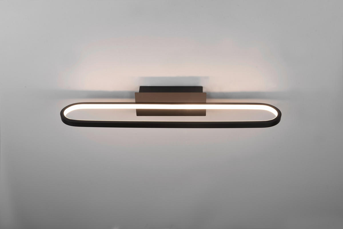 BADEZIMMER-WANDLEUCHTE Gianni 60/15/8 cm   - Schwarz, Basics, Metall (60/15/8cm) - Trio Leuchten