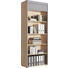 ROLLOSCHRANK - Silberfarben/Ahornfarben, KONVENTIONELL, Holzwerkstoff/Metall (80/215,6/42cm) ROLLOSCHRANK - Silberfarben/Ahornfarben, KONVENTIONELL, Holzwerkstoff/Metall (80/215,6/42cm)