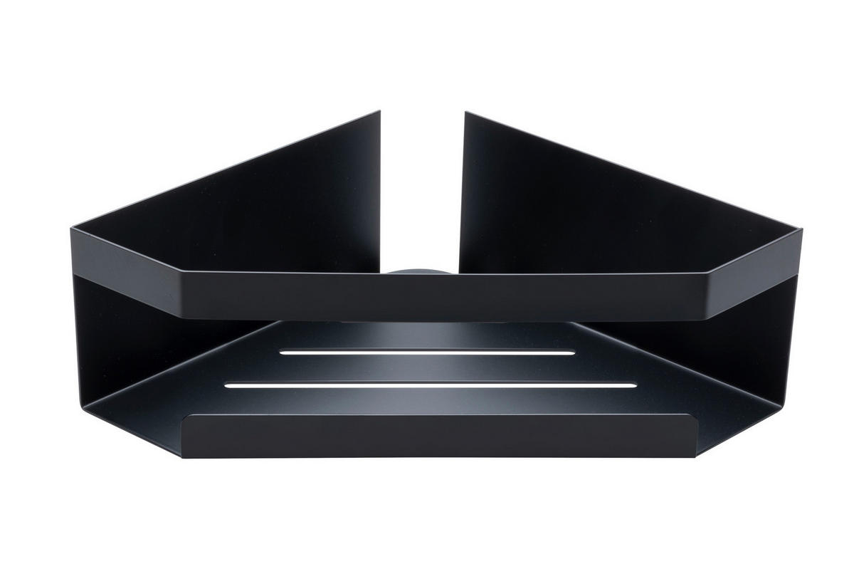 DUSCHABLAGE Metall  - Schwarz, KONVENTIONELL, Metall (28,5/8/18cm) - Schöner Wohnen