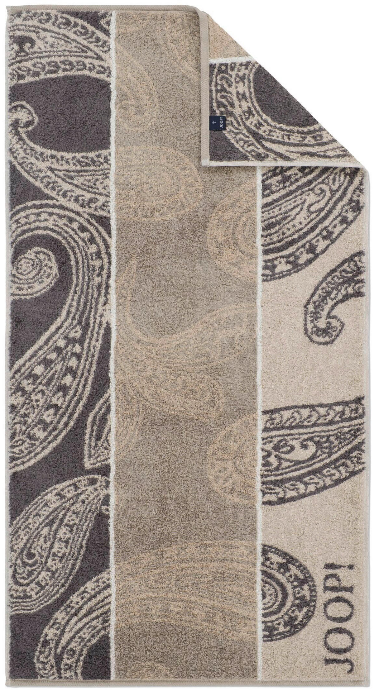 DUSCHTUCH Contour Paisley 80/150 cm  - Taupe/Dunkelgrau, Design, Textil (80/150cm) - Joop!