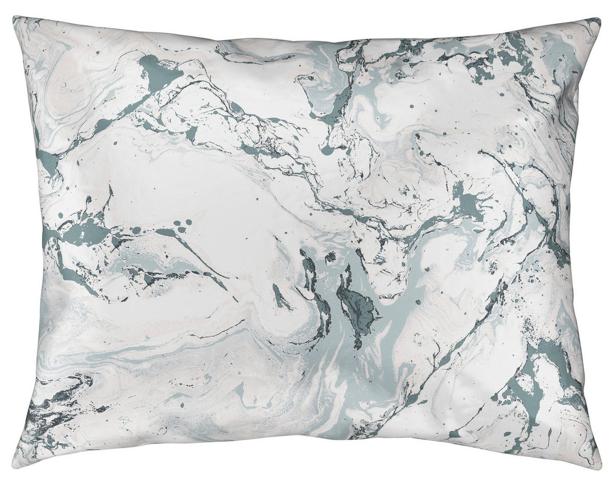 BETTWÄSCHESET MARMOR Satin 160/210 cm  50 cm/70 cm  - Weiss, Konventionell, Textil (160/210cm) - Novel